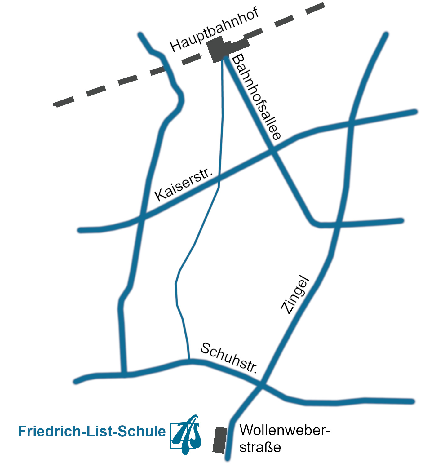 Anfahrt zur Friedrich-List-Schule